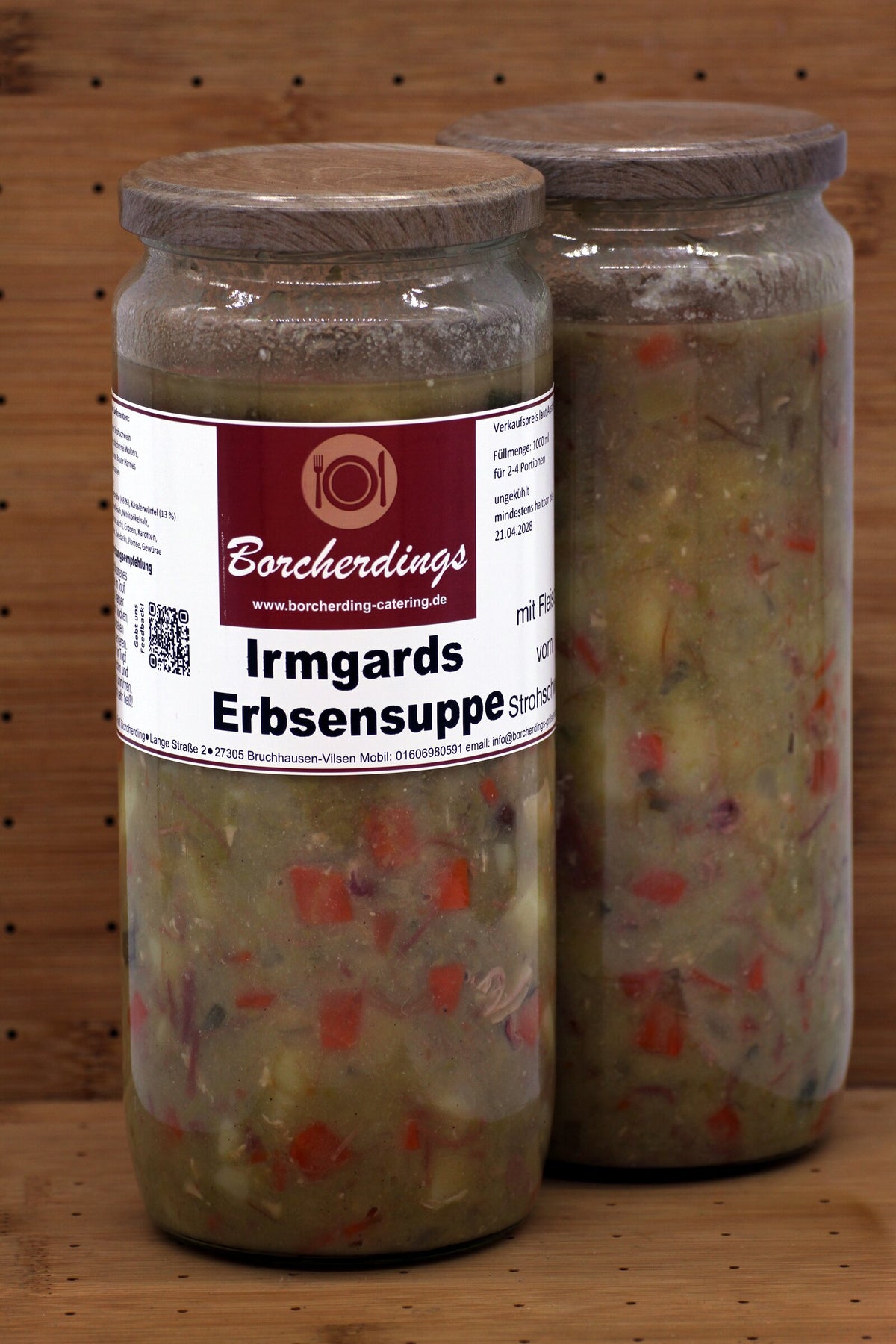 Irmgards Erbsensuppe – 1000 ml – Vorderseite