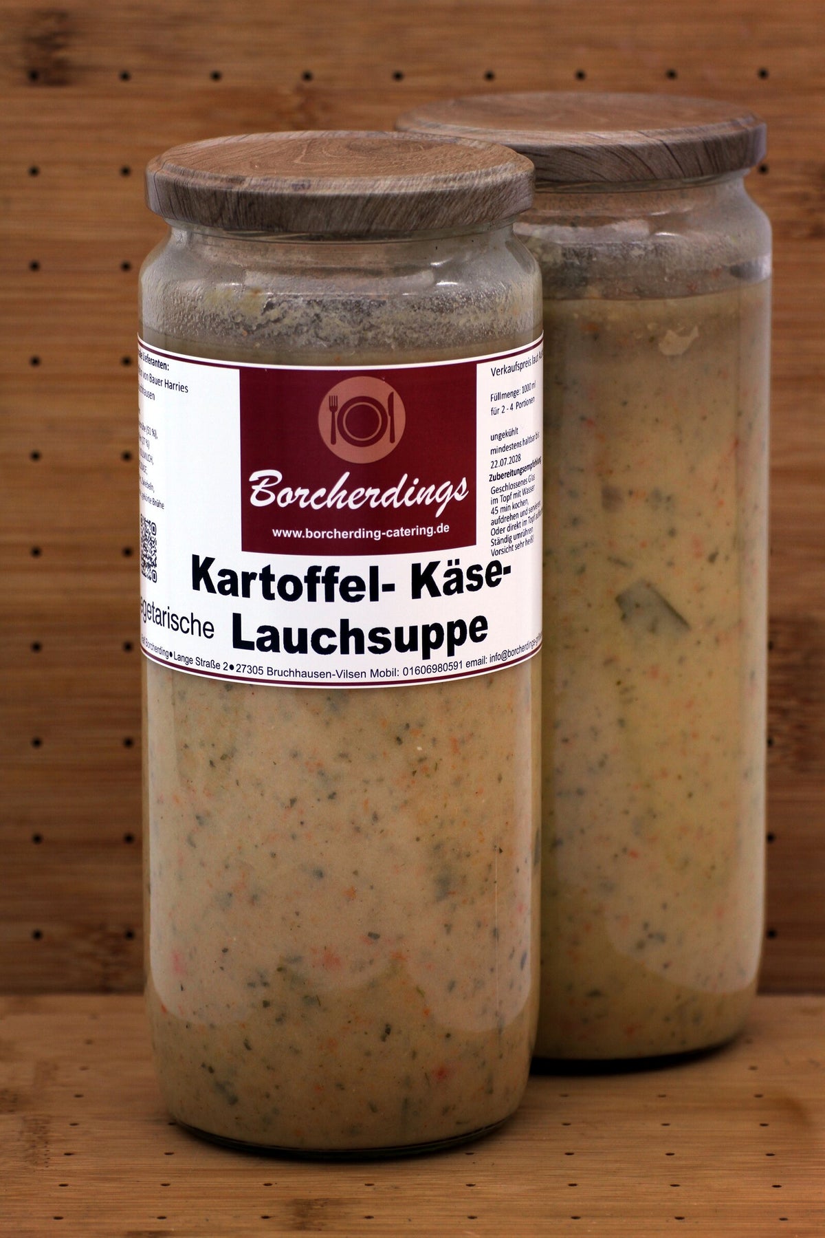 Vegetarische Kartoffel-Käselauchsuppe – 1000 ml – Vorderseite