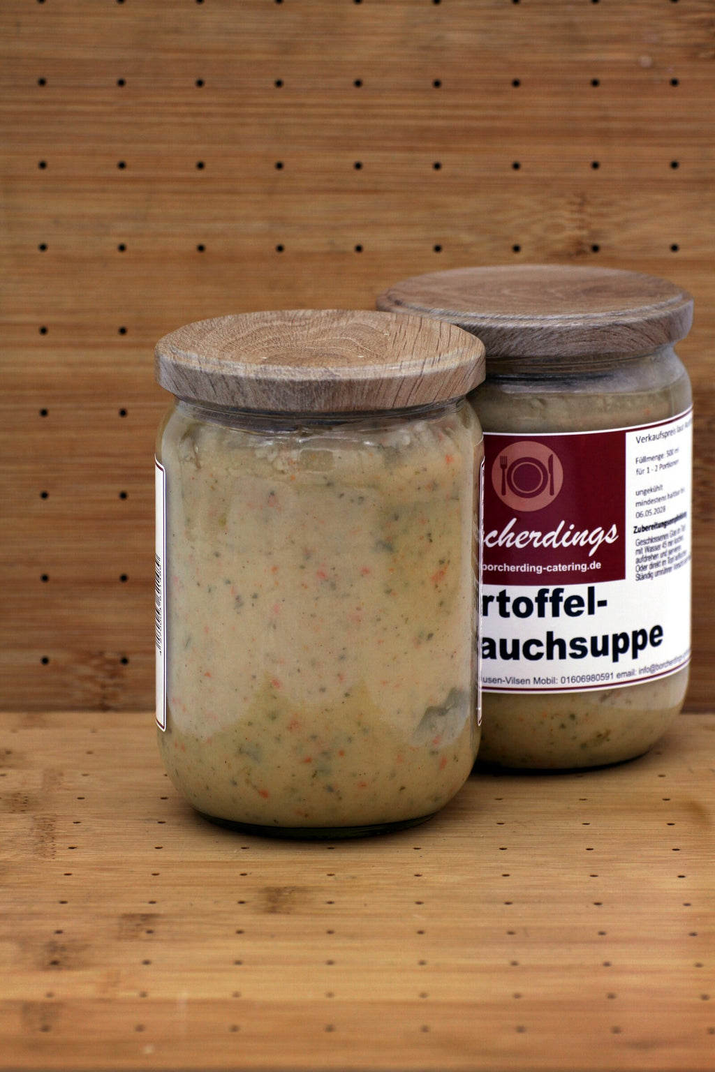 Vegetarische Kartoffel-Käselauchsuppe – 500 ml – Rückseite
