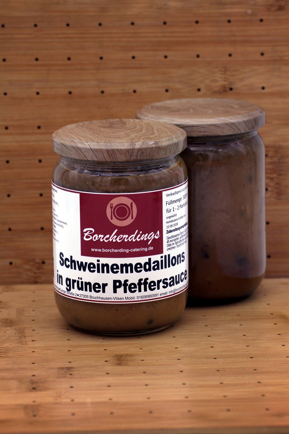 Schweinefilet in grüner Pfeffersauce – 500 ml – Vorderseite