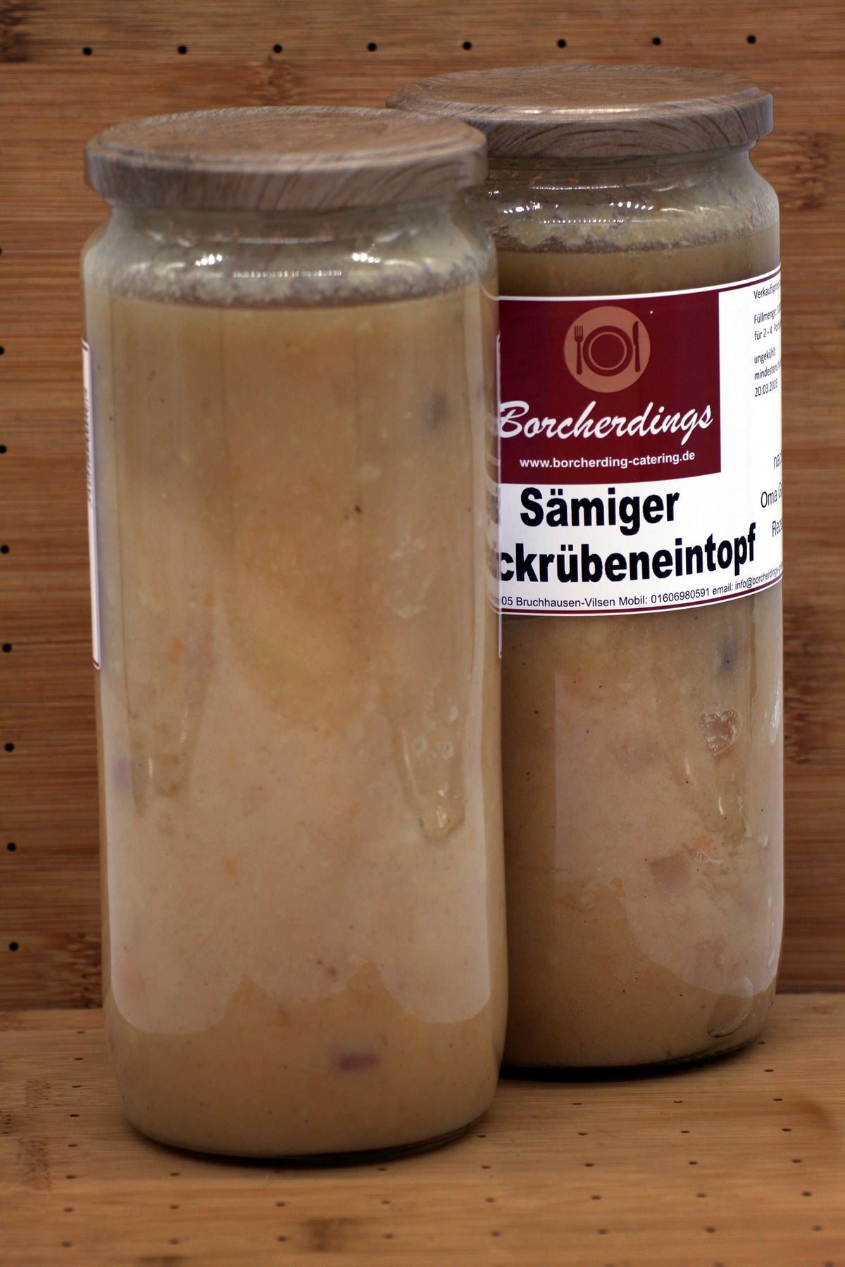 Sämiger Steckrübeneintopf mit Kasselerwürfel – 1000 ml – Rückseite