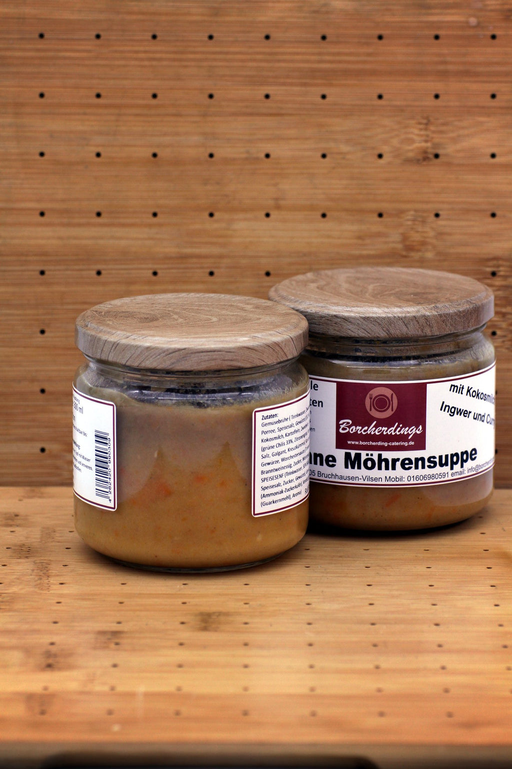 vegane Möhrensuppe mit Kokos und Curry – 300 ml – Rückseite